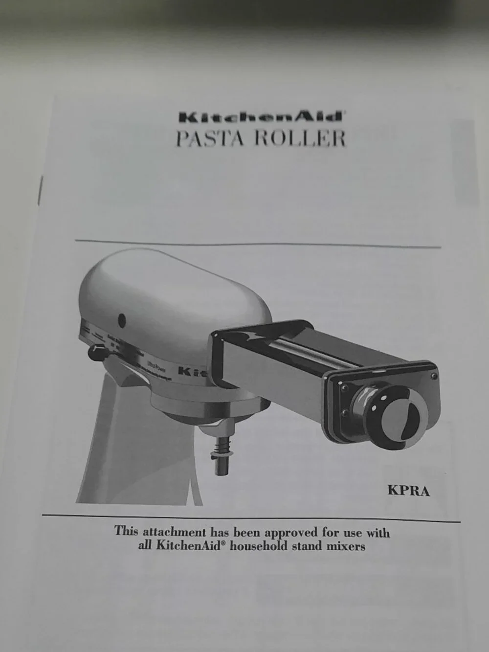 KitchenAid KPRA 3-Piece Pasta Roller Cutter Set Made in Italy Box Manual